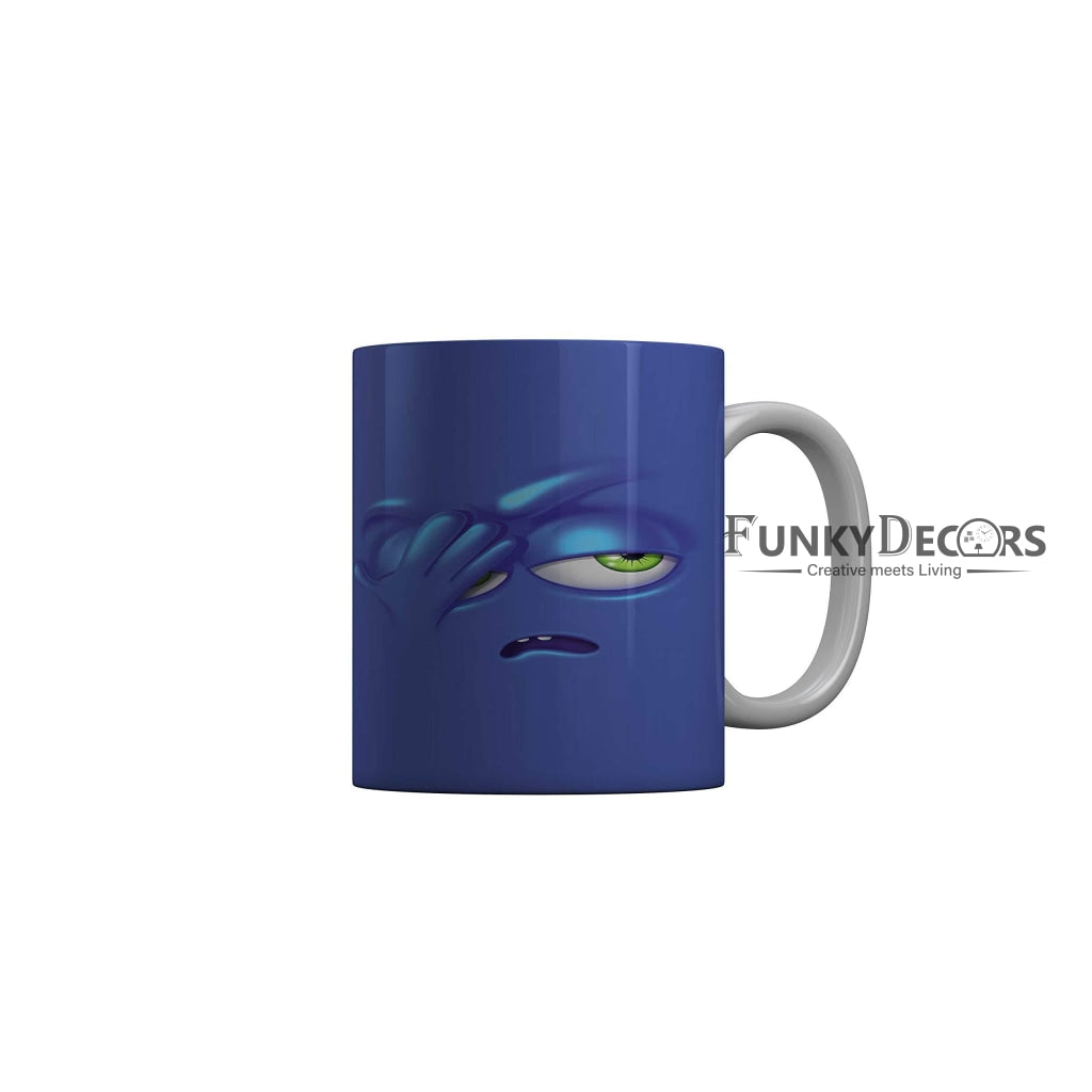 Funkydecors 3D Face Cartoon Ceramic Mug 350 Ml Multicolor Mugs