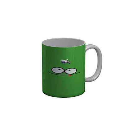 Funkydecors 3D Face Cartoon Ceramic Mug 350 Ml Multicolor Mugs