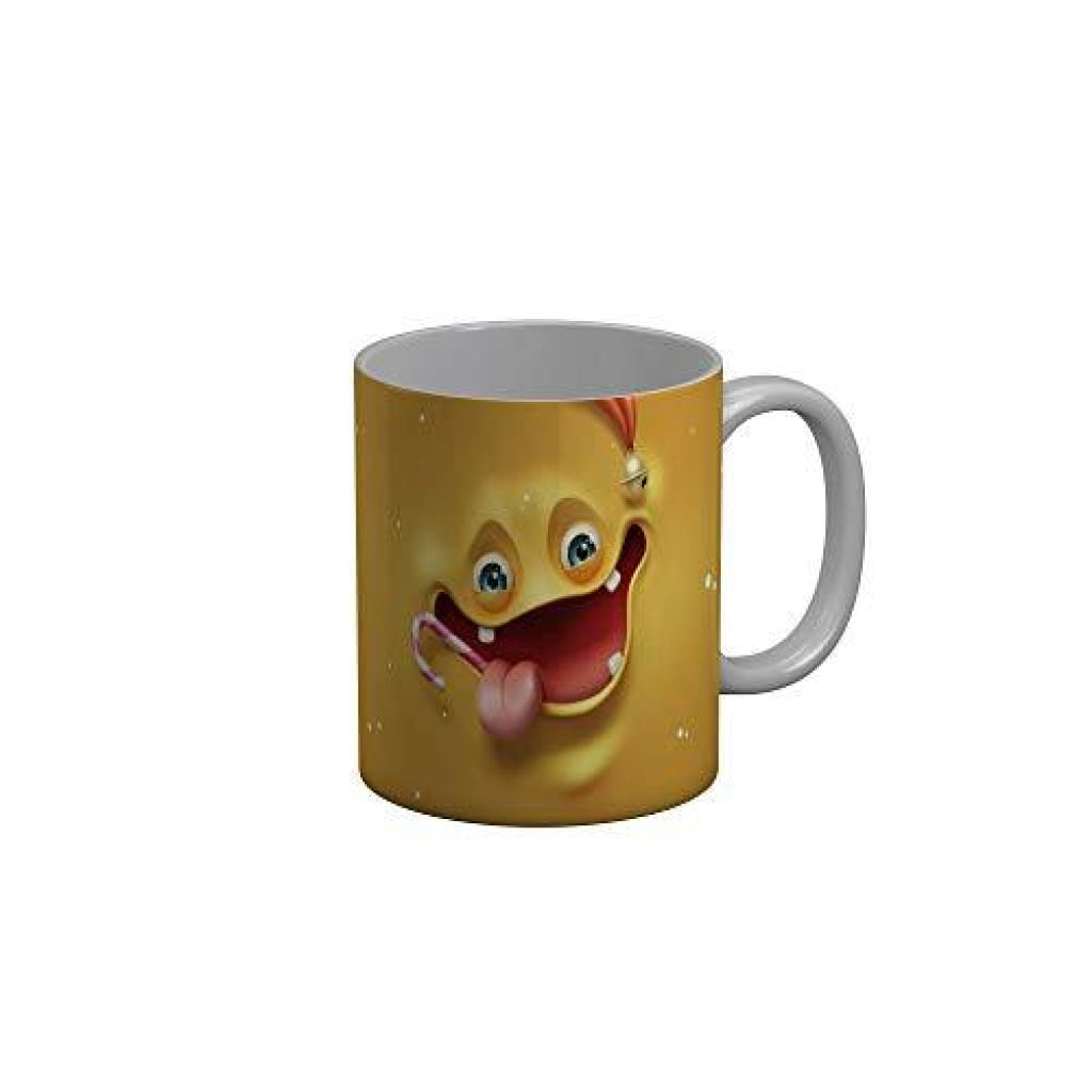 Funkydecors 3D Face Cartoon Ceramic Mug 350 Ml Multicolor Mugs