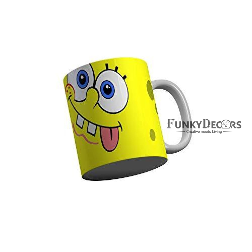 Funkydecors 3D Face Cartoon Ceramic Mug 350 Ml Multicolor Mugs