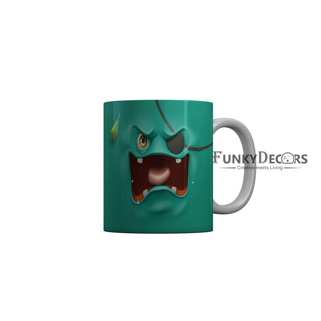 Funkydecors 3D Face Cartoon Ceramic Mug 350 Ml Multicolor Mugs