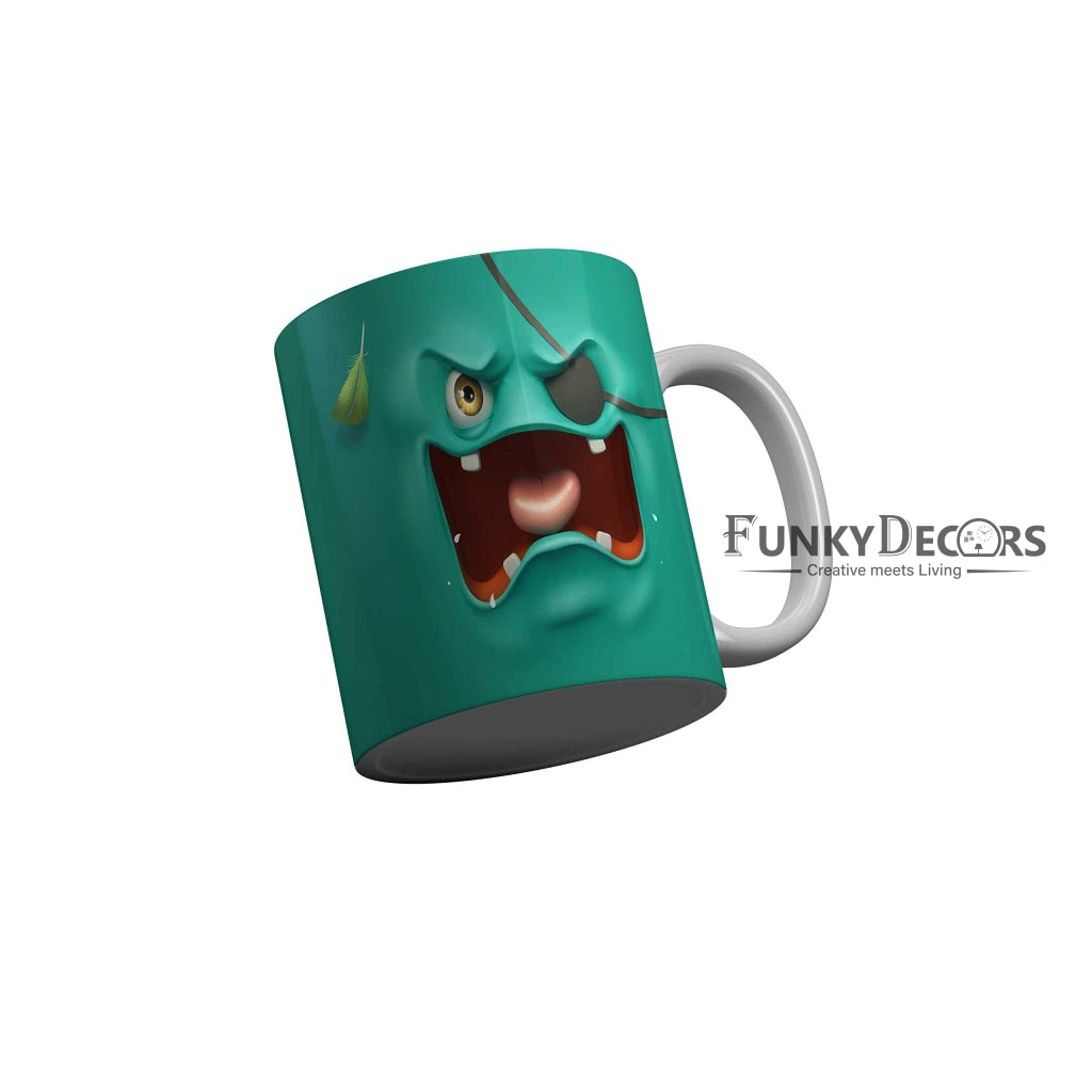 Funkydecors 3D Face Cartoon Ceramic Mug 350 Ml Multicolor Mugs