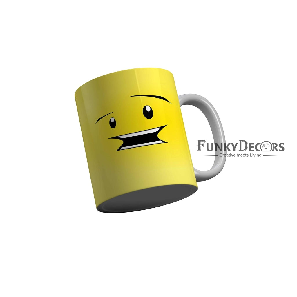 Funkydecors 3D Face Cartoon Ceramic Mug 350 Ml Multicolor Mugs