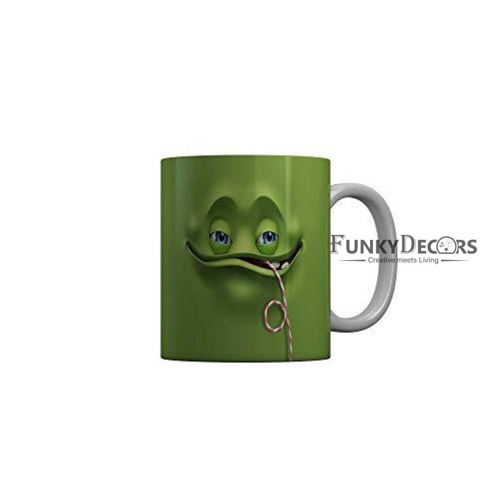 Funkydecors 3D Face Cartoon Ceramic Mug 350 Ml Multicolor Mugs