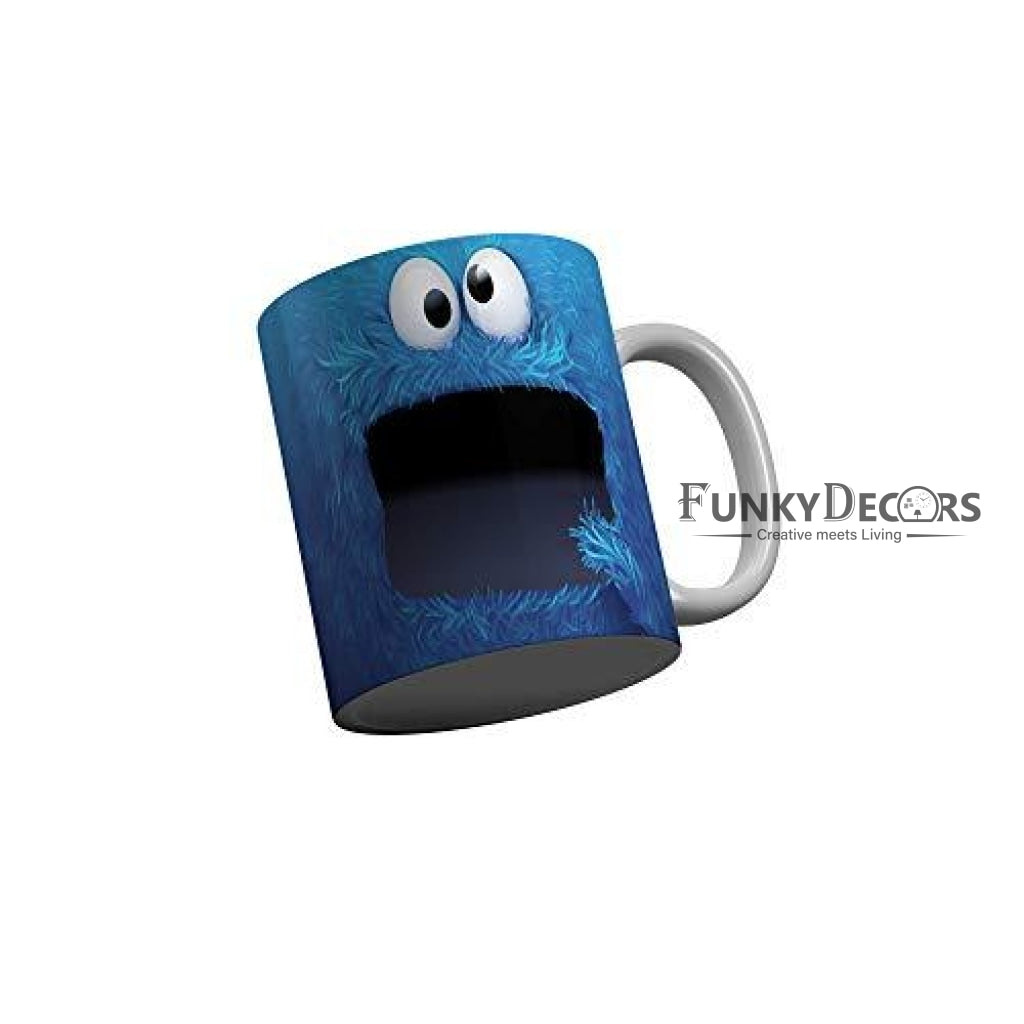 Funkydecors 3D Face Cartoon Ceramic Mug 350 Ml Multicolor Mugs