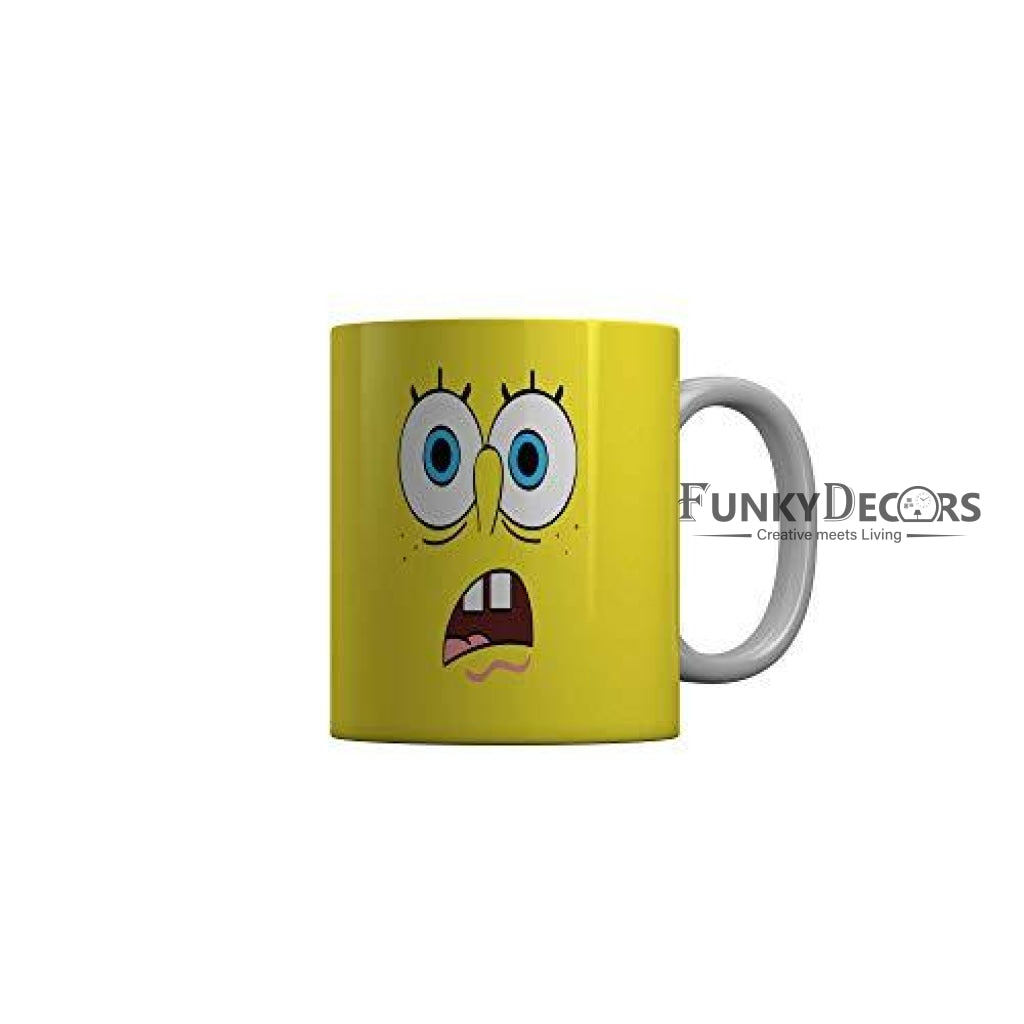 Funkydecors 3D Face Cartoon Ceramic Mug 350 Ml Multicolor Mugs
