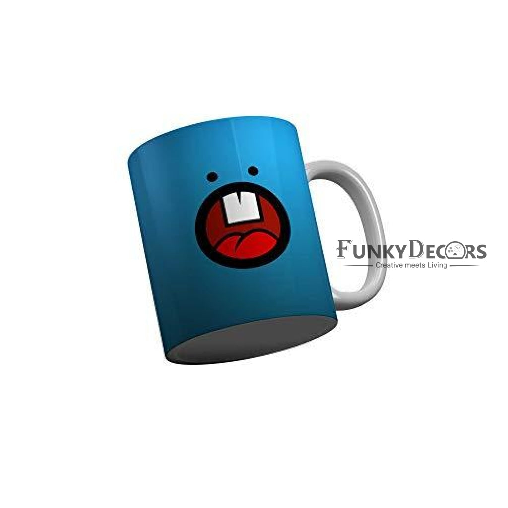 Funkydecors 3D Face Cartoon Ceramic Mug 350 Ml Multicolor Mugs