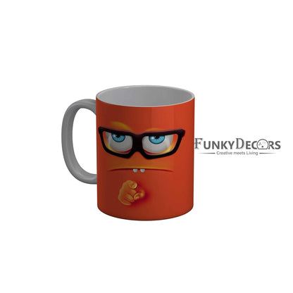 Funkydecors 3D Face Ceramic Mug 350 Ml Multicolor Mugs