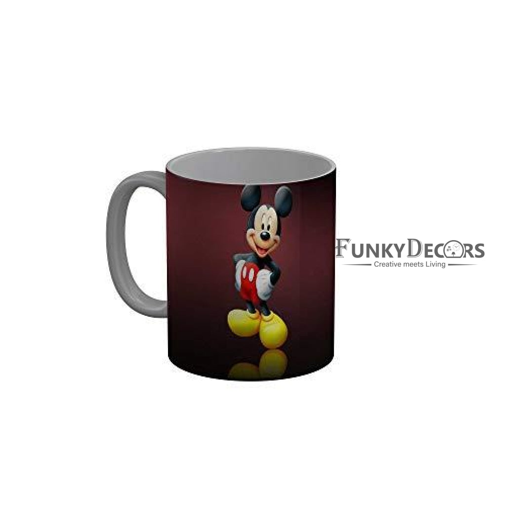Funkydecors 3D Micky Mouse Cartoon Ceramic Mug 350 Ml Multicolor Mugs
