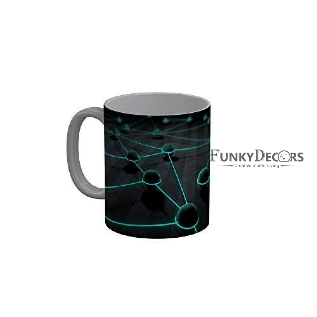 Funkydecors 3D Pattern Ceramic Mug 350 Ml Multicolor Mugs