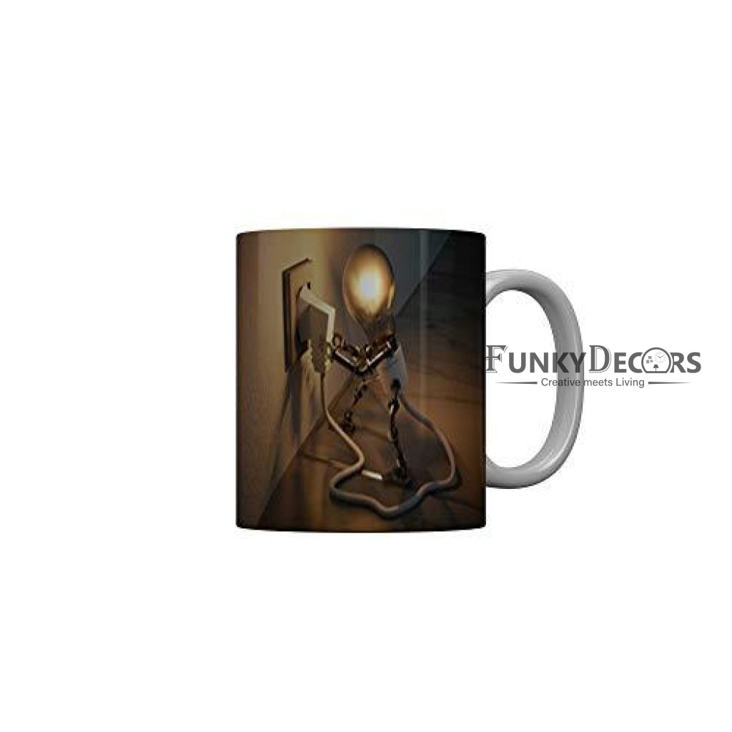 Funkydecors 3D Pattern Ceramic Mug 350 Ml Multicolor Mugs