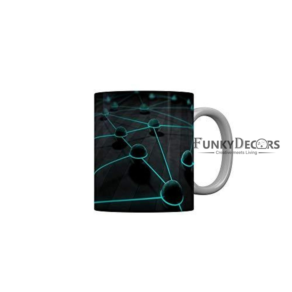 Funkydecors 3D Pattern Ceramic Mug 350 Ml Multicolor Mugs