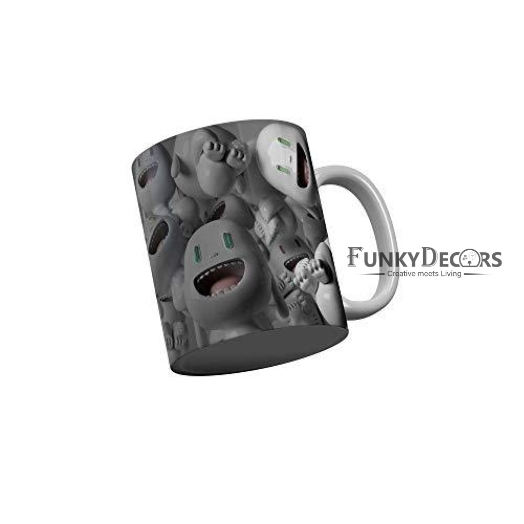 Funkydecors 3D Pattern Ceramic Mug 350 Ml Multicolor Mugs