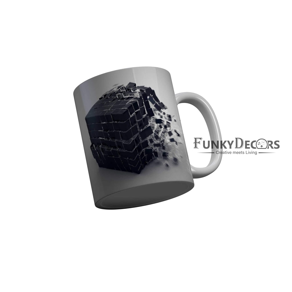 Funkydecors 3D Pattern Ceramic Mug 350 Ml Multicolor Mugs