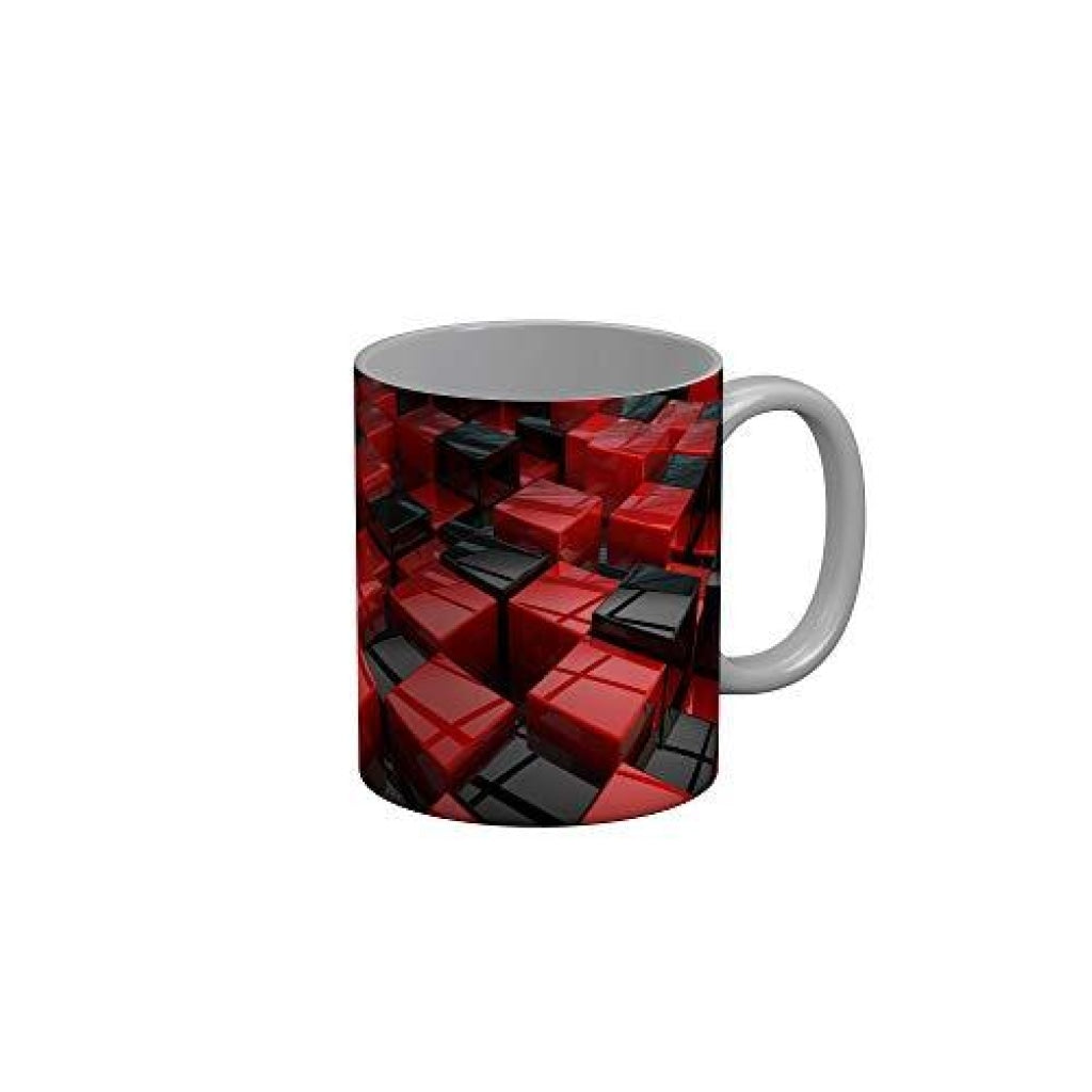 Funkydecors 3D Pattern Ceramic Mug 350 Ml Multicolor Mugs