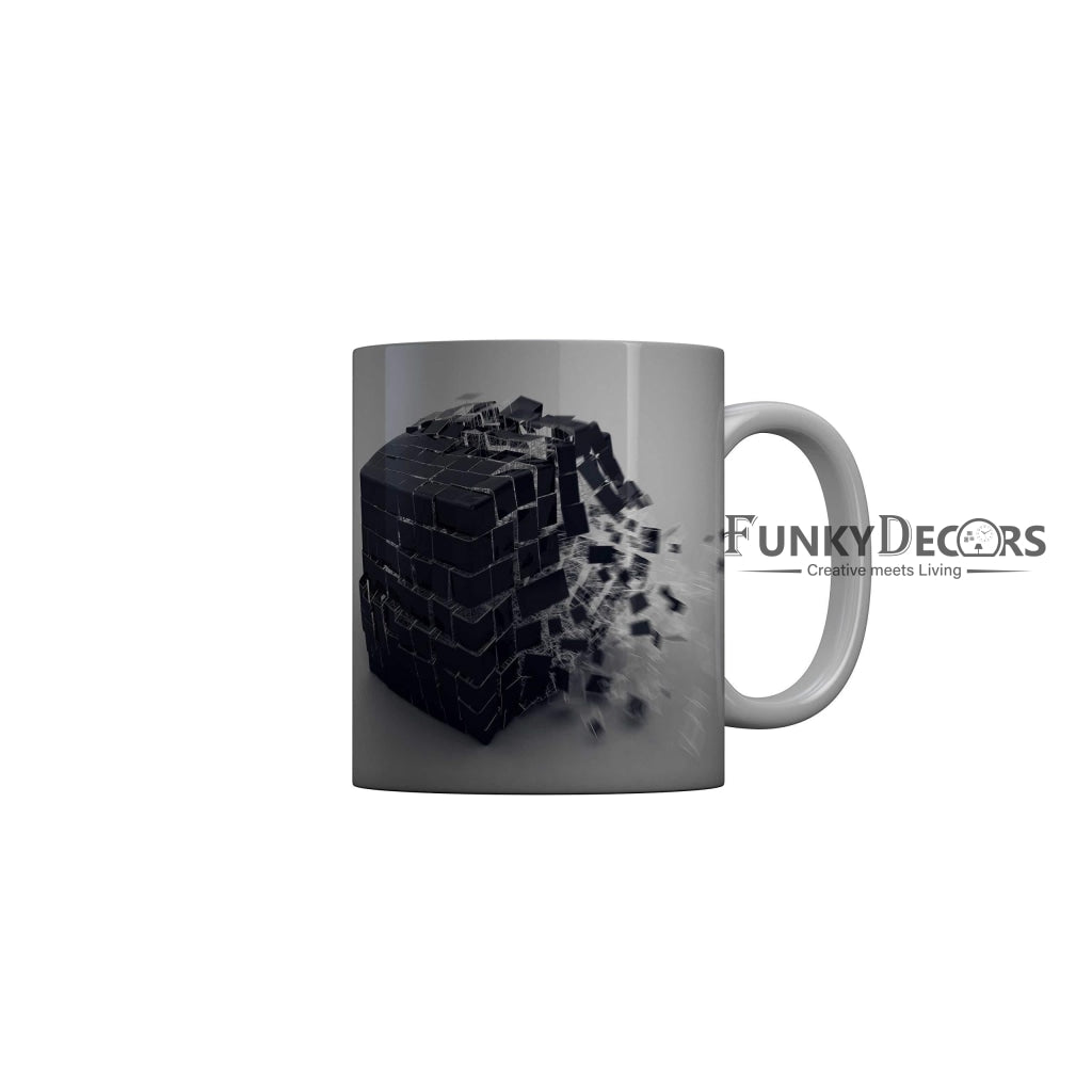 Funkydecors 3D Pattern Ceramic Mug 350 Ml Multicolor Mugs