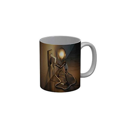Funkydecors 3D Pattern Ceramic Mug 350 Ml Multicolor Mugs