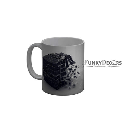 Funkydecors 3D Pattern Ceramic Mug 350 Ml Multicolor Mugs