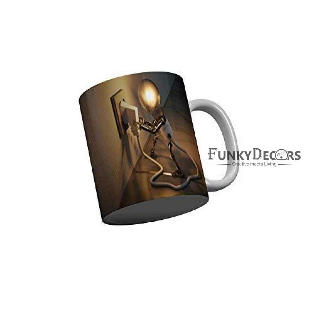 Funkydecors 3D Pattern Ceramic Mug 350 Ml Multicolor Mugs