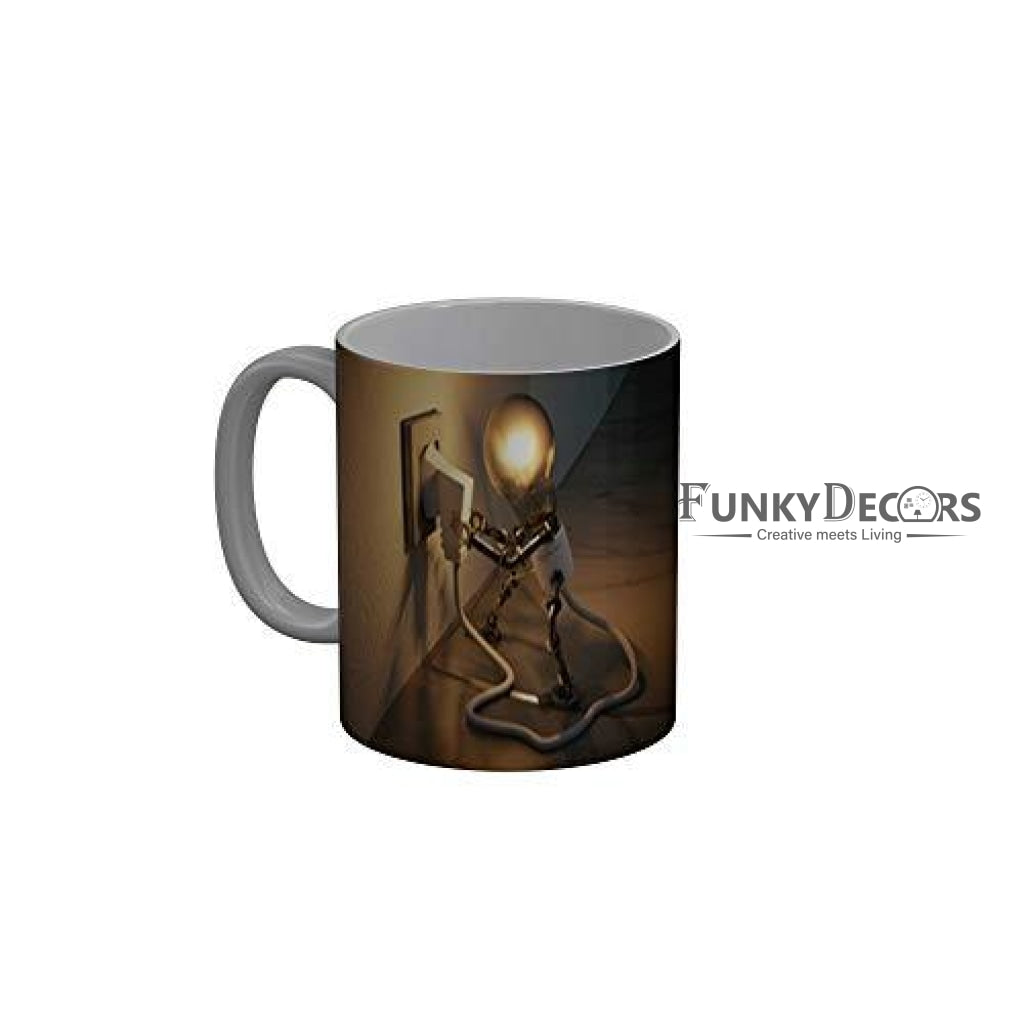 Funkydecors 3D Pattern Ceramic Mug 350 Ml Multicolor Mugs