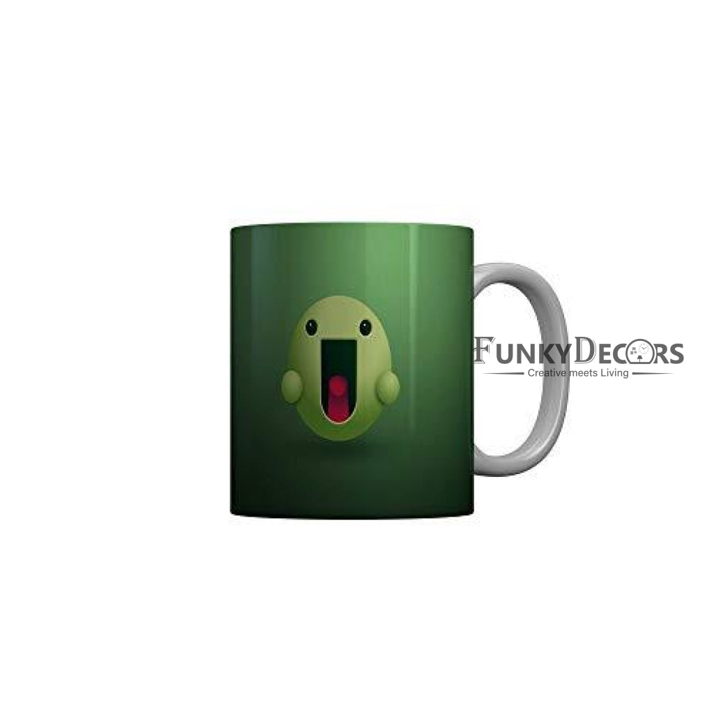Funkydecors 3D Smiley Face Ceramic Mug 350 Ml Multicolor Mugs