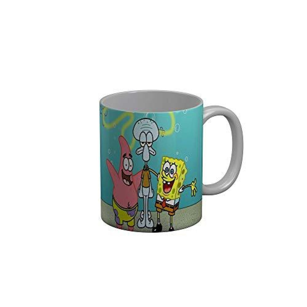 Funkydecors 3D Spongebob Cartoon Ceramic Mug 350 Ml Multicolor Mugs