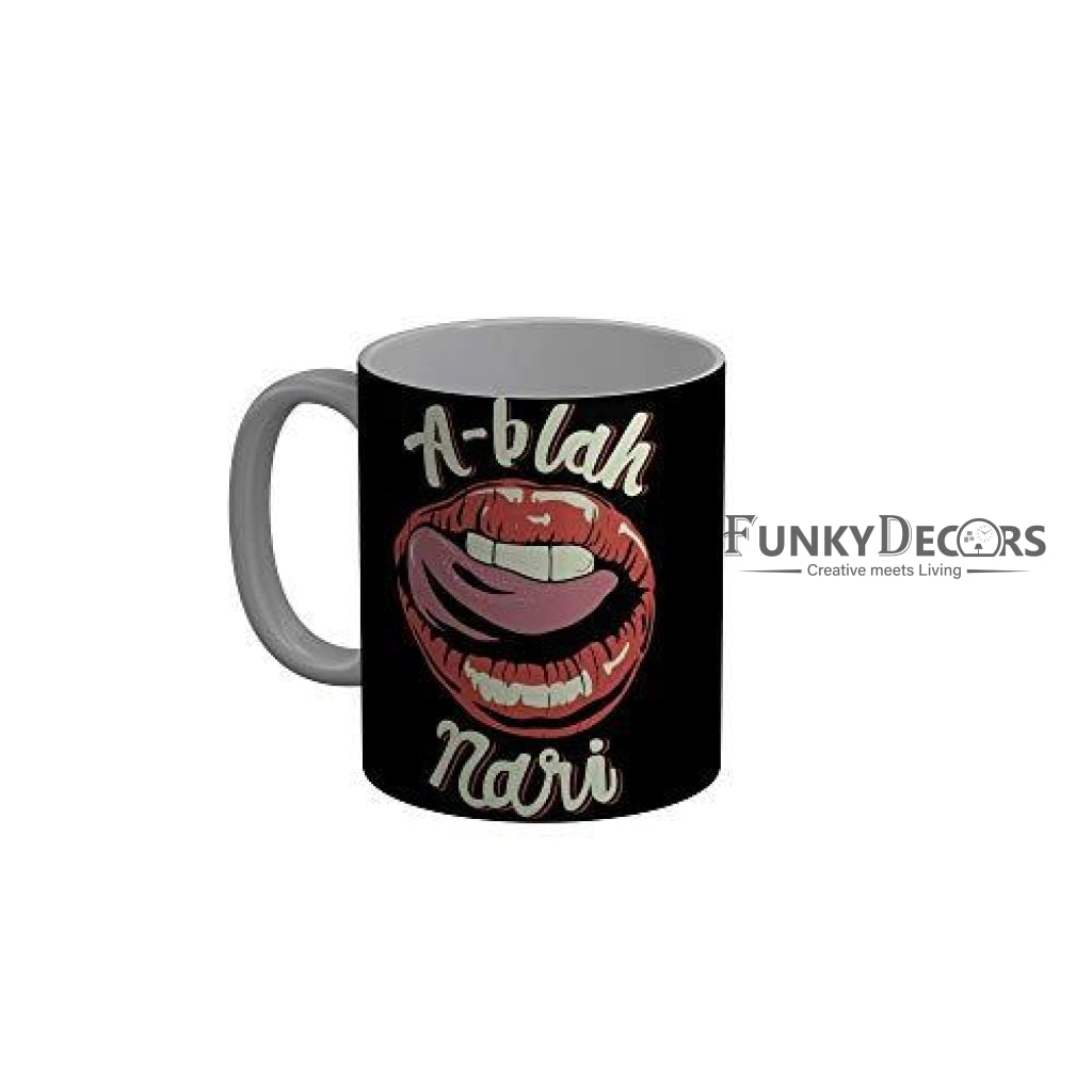 Funkydecors A Blah Nari Aditi Mittal Standup Comedy Ceramic Mug 350 Ml Multicolor Mugs