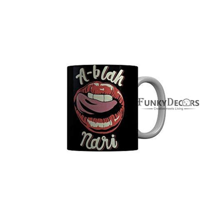 Funkydecors A Blah Nari Aditi Mittal Standup Comedy Ceramic Mug 350 Ml Multicolor Mugs