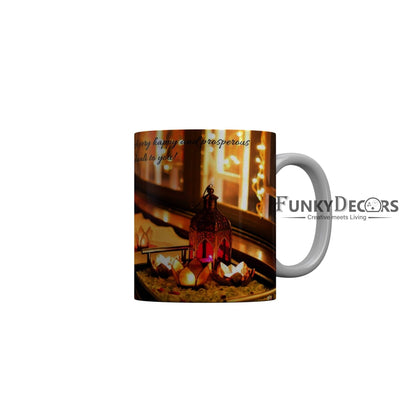 FunkyDecors A very happy and prosperous diwali to you Happy Diwali Ceramic Mug, 350 ML, Multicolor Diwali Mug FunkyDecors