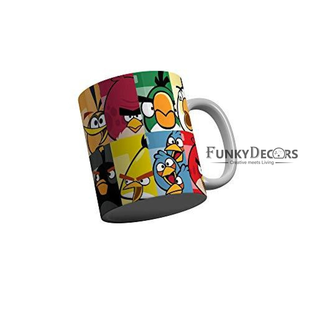 Funkydecors Angry Bird Cartoon Ceramic Mug 350 Ml Multicolor Mugs