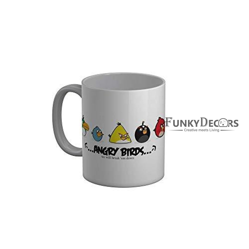 Funkydecors Angry Bird Cartoon Ceramic Mug 350 Ml Multicolor Mugs