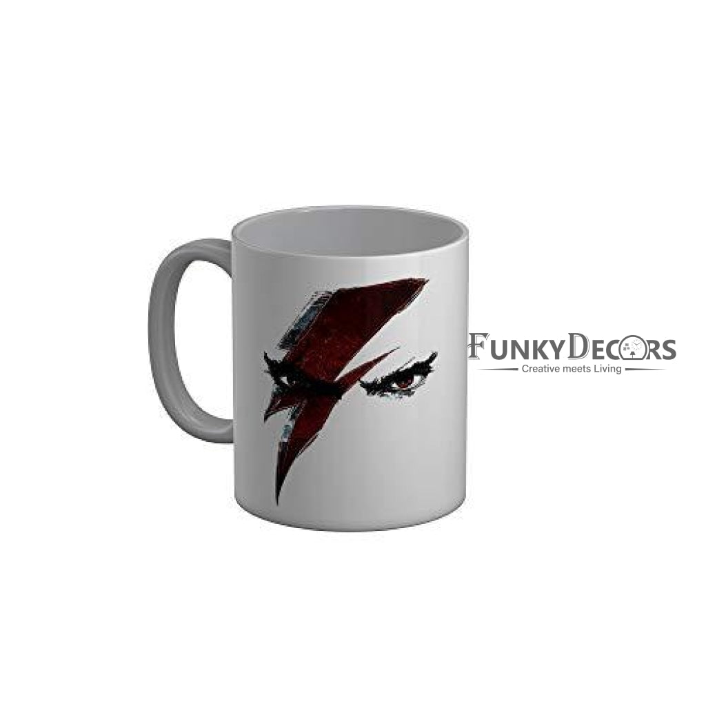 Funkydecors Angry Eyes White Ceramic Coffee Mug 350 Ml Mugs