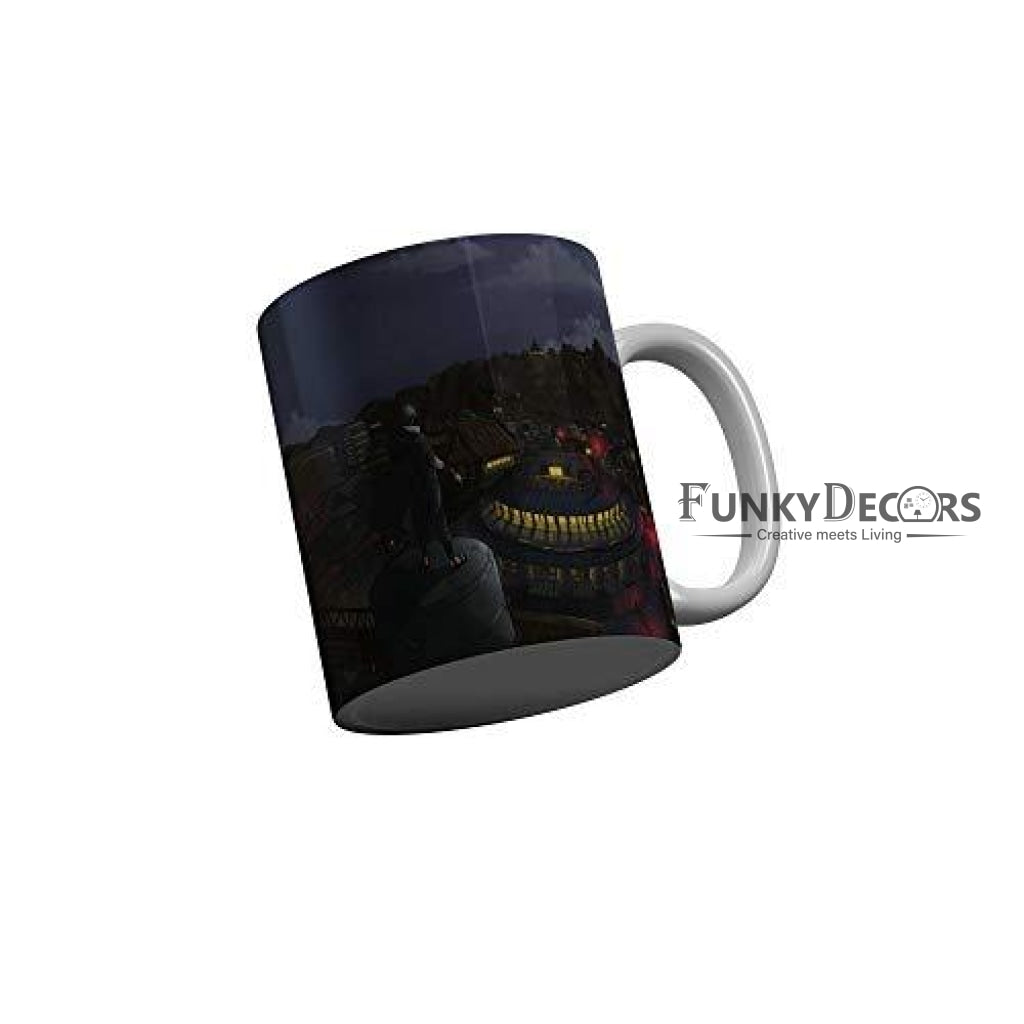 Funkydecors Anime Girl Gothic Cat Ceramic Mug 350 Ml Multicolor Mugs