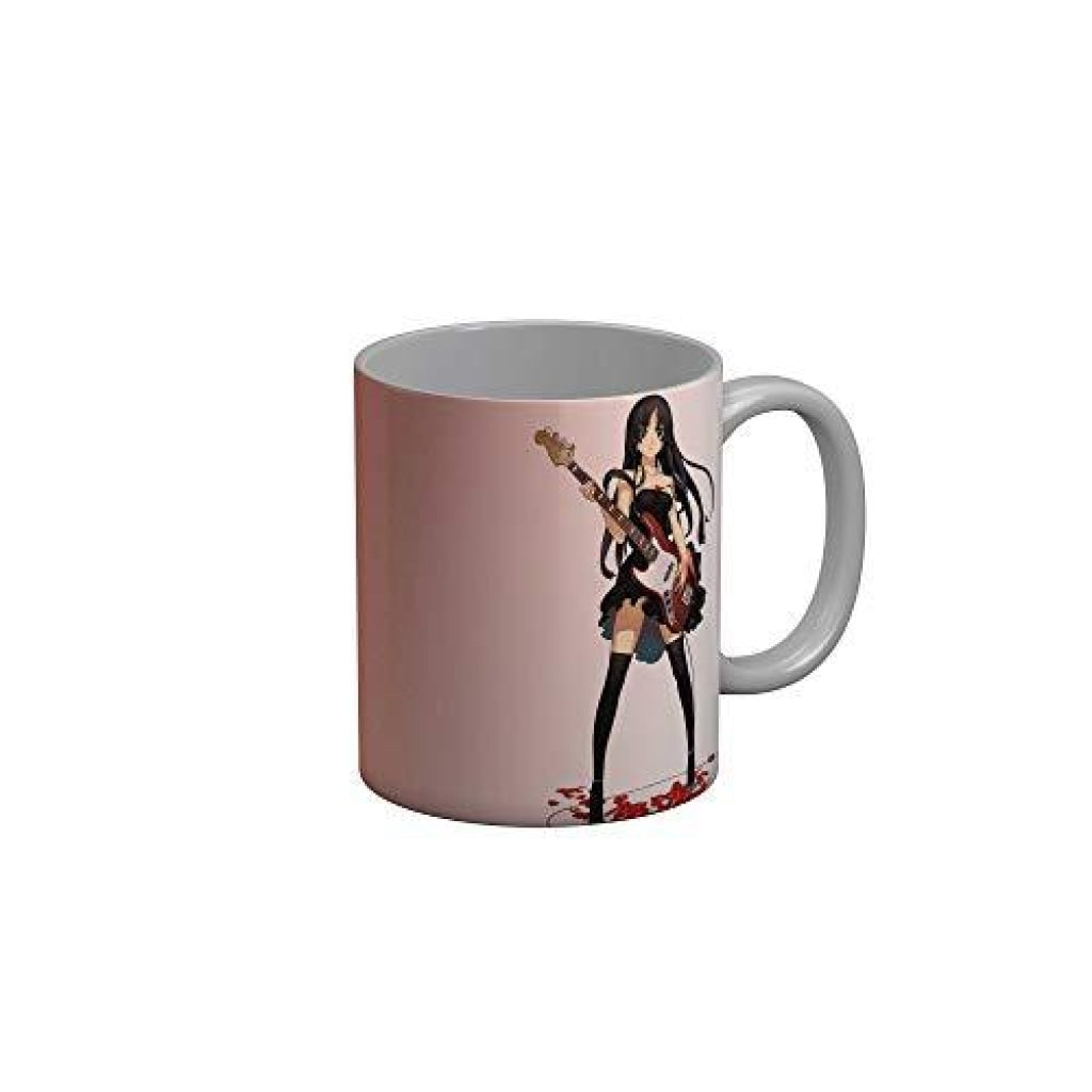 Funkydecors Anime Girl Gothic Cat Ceramic Mug 350 Ml Multicolor Mugs