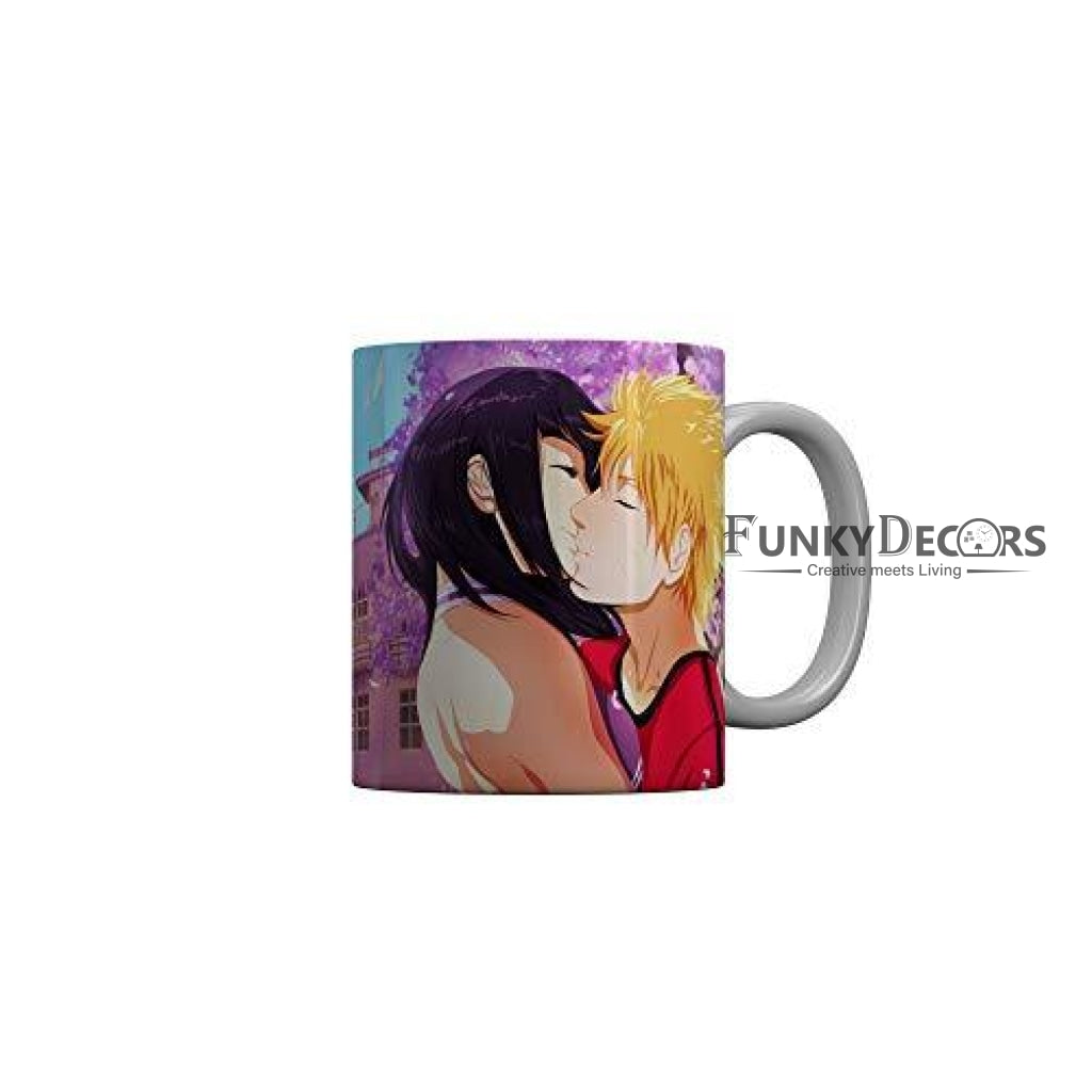 Funkydecors Anime Girl Gothic Cat Ceramic Mug 350 Ml Multicolor Mugs