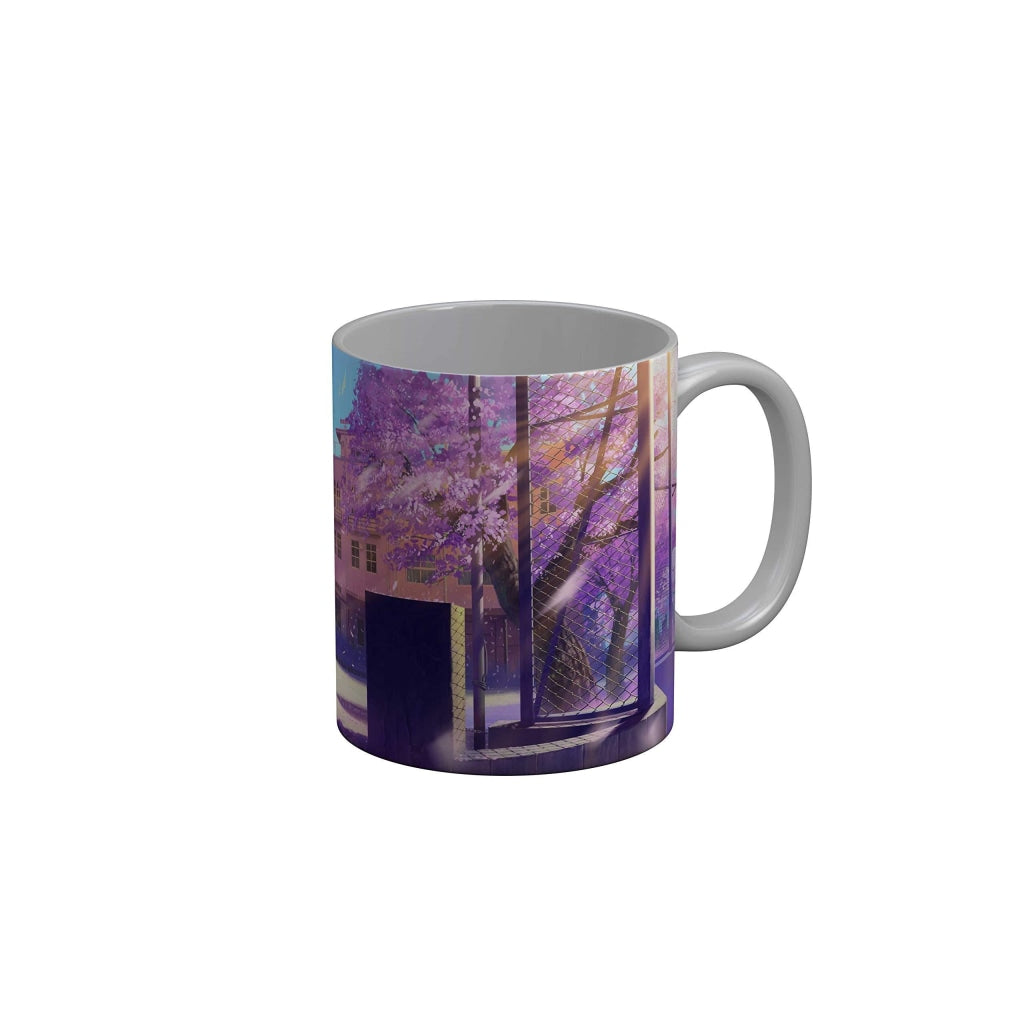 Funkydecors Anime Girl Gothic Cat Ceramic Mug 350 Ml Multicolor Mugs