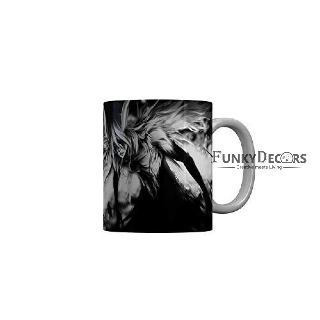 Funkydecors Anime Girl Gothic Cat Ceramic Mug 350 Ml Multicolor Mugs