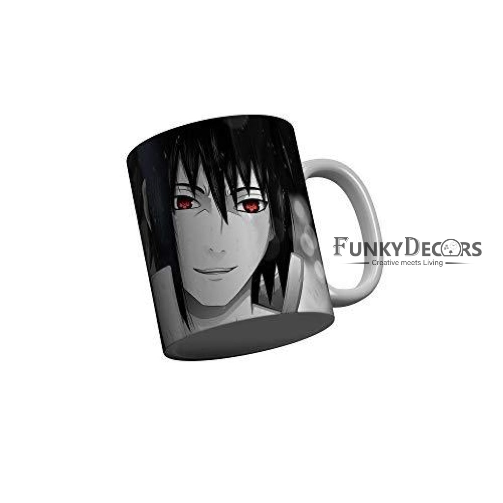 Funkydecors Anime Girl Gothic Cat Ceramic Mug 350 Ml Multicolor Mugs