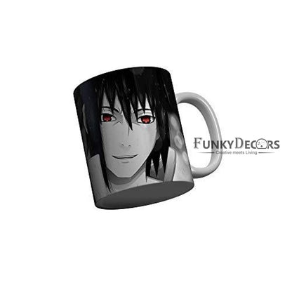 Funkydecors Anime Girl Gothic Cat Ceramic Mug 350 Ml Multicolor Mugs