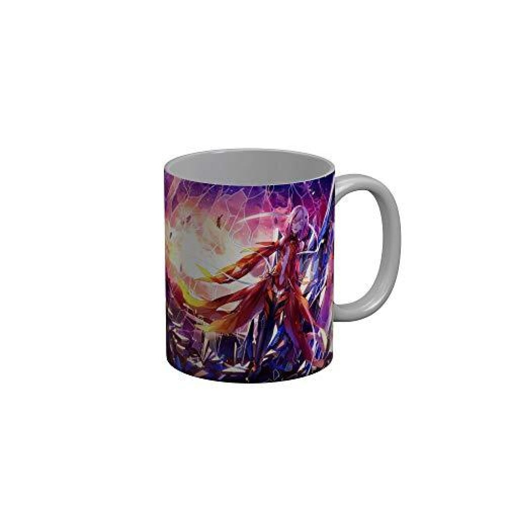 Funkydecors Anime Girl Gothic Cat Ceramic Mug 350 Ml Multicolor Mugs