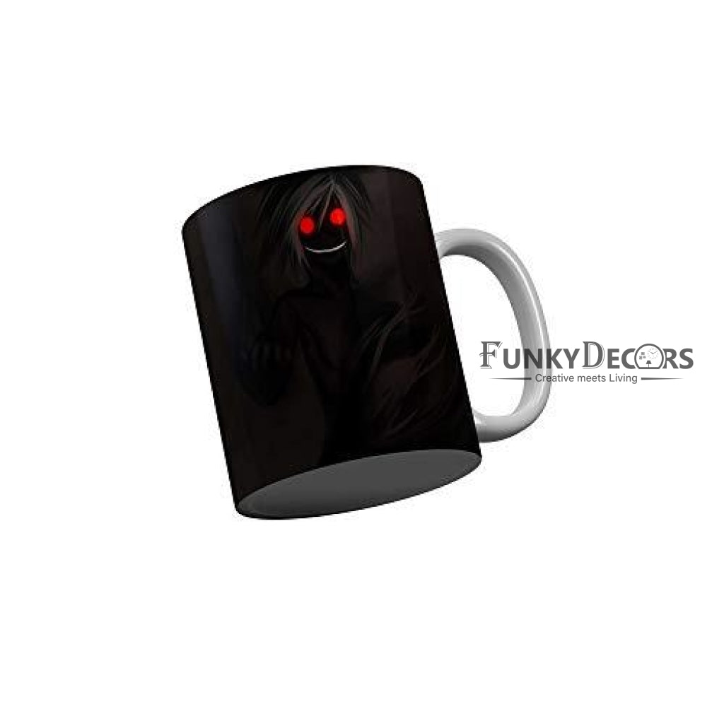 Funkydecors Anime Girl Gothic Cat Ceramic Mug 350 Ml Multicolor Mugs