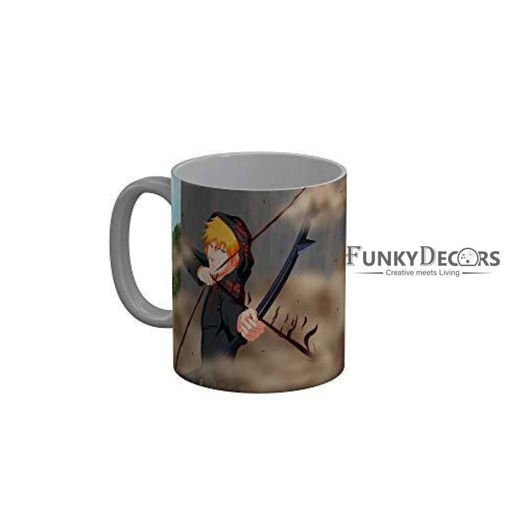 Funkydecors Anime Girl Gothic Cat Ceramic Mug 350 Ml Multicolor Mugs