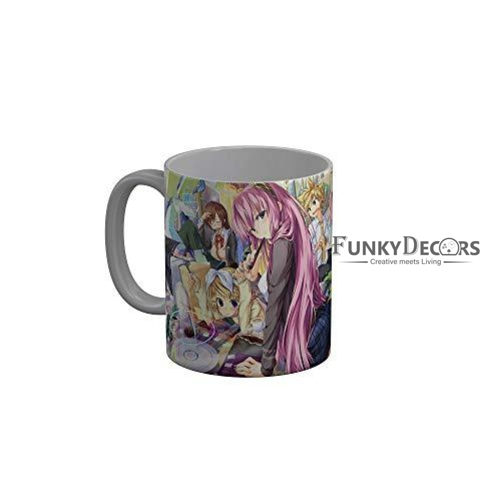 Funkydecors Anime Girl Gothic Cat Ceramic Mug 350 Ml Multicolor Mugs