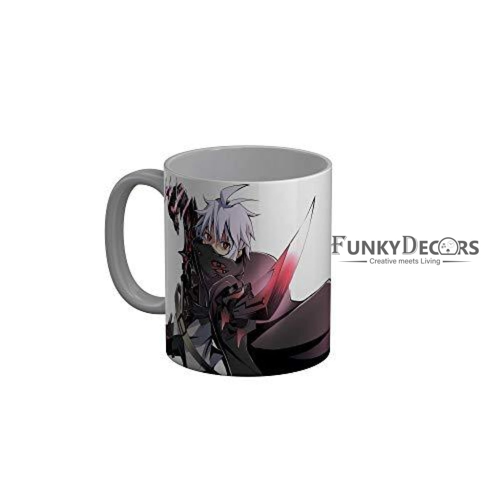 Funkydecors Anime Girl Gothic Cat Ceramic Mug 350 Ml Multicolor Mugs