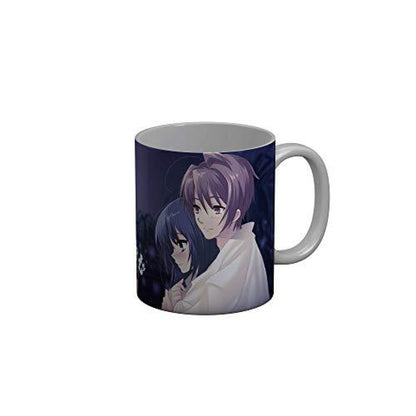 Funkydecors Anime Girl Gothic Cat Ceramic Mug 350 Ml Multicolor Mugs