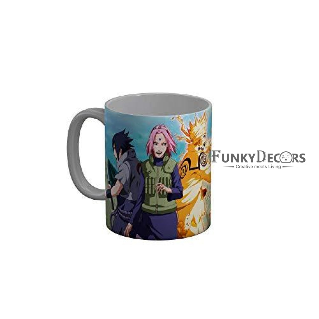 Funkydecors Anime Girl Gothic Cat Ceramic Mug 350 Ml Multicolor Mugs