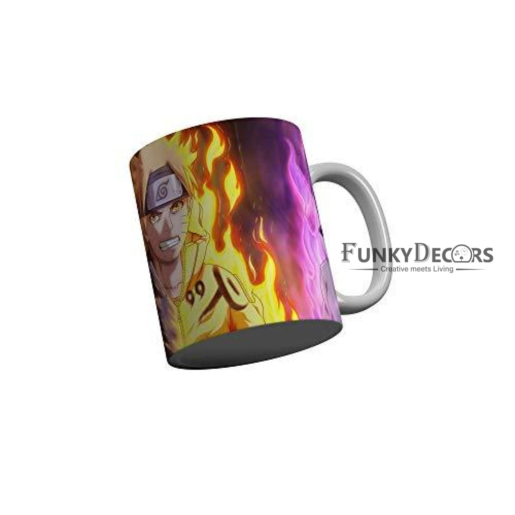 Funkydecors Anime Girl Gothic Cat Ceramic Mug 350 Ml Multicolor Mugs