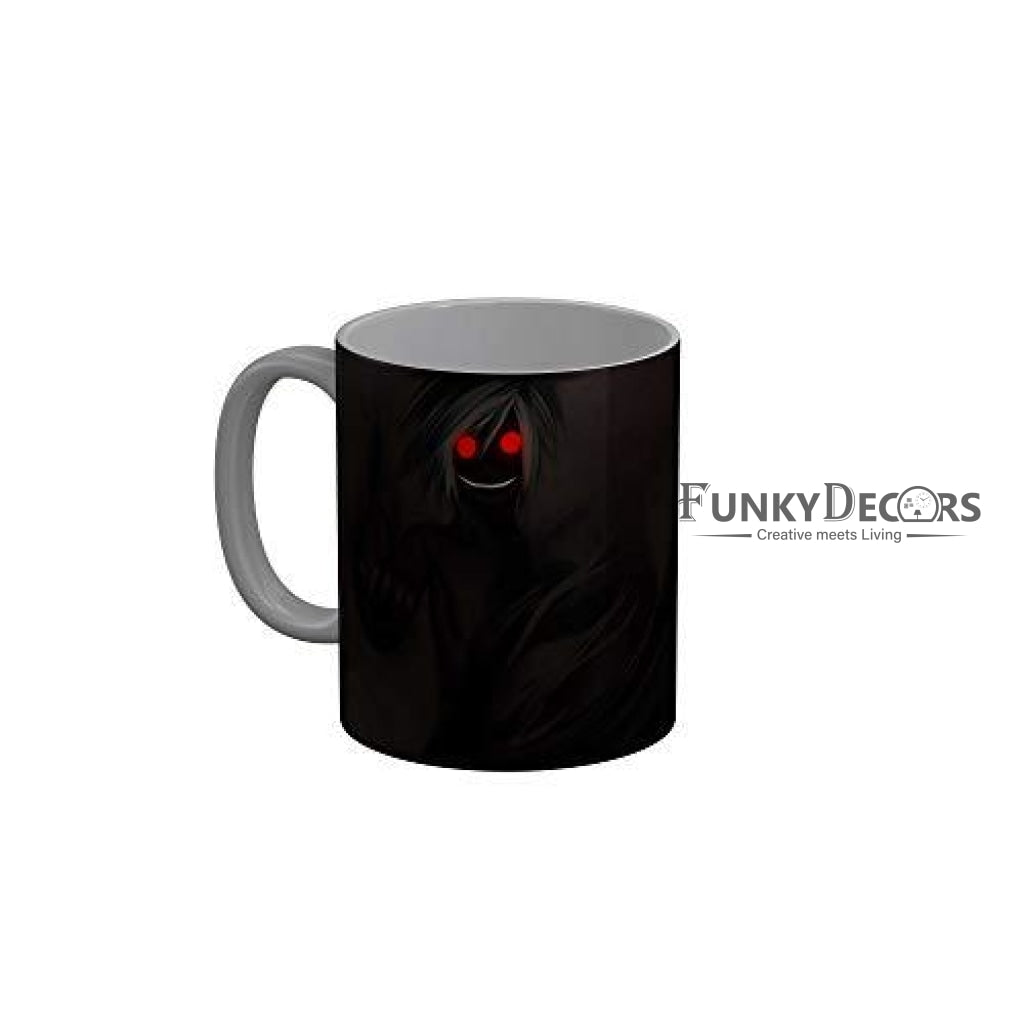 Funkydecors Anime Girl Gothic Cat Ceramic Mug 350 Ml Multicolor Mugs