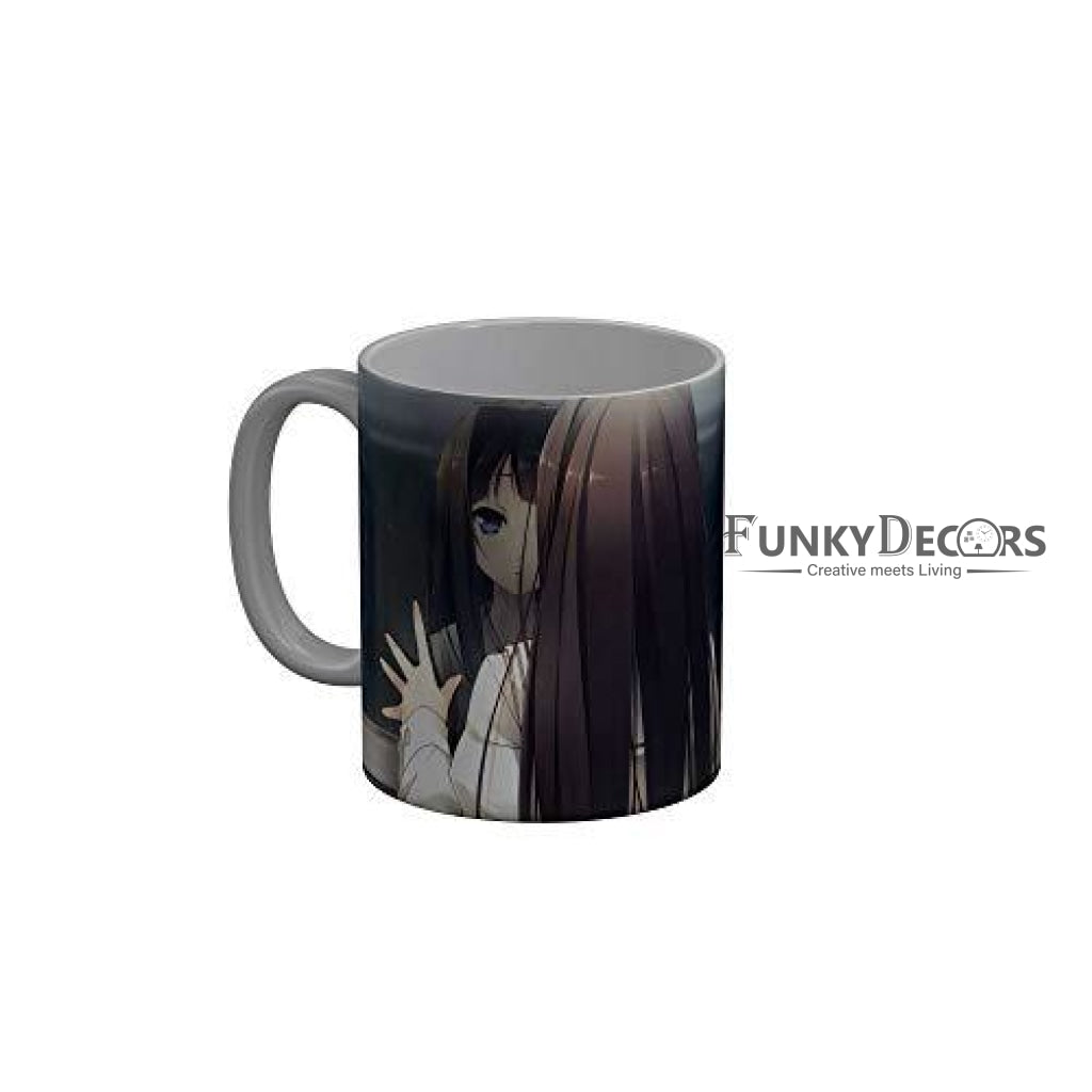 Funkydecors Anime Girl Gothic Cat Ceramic Mug 350 Ml Multicolor Mugs