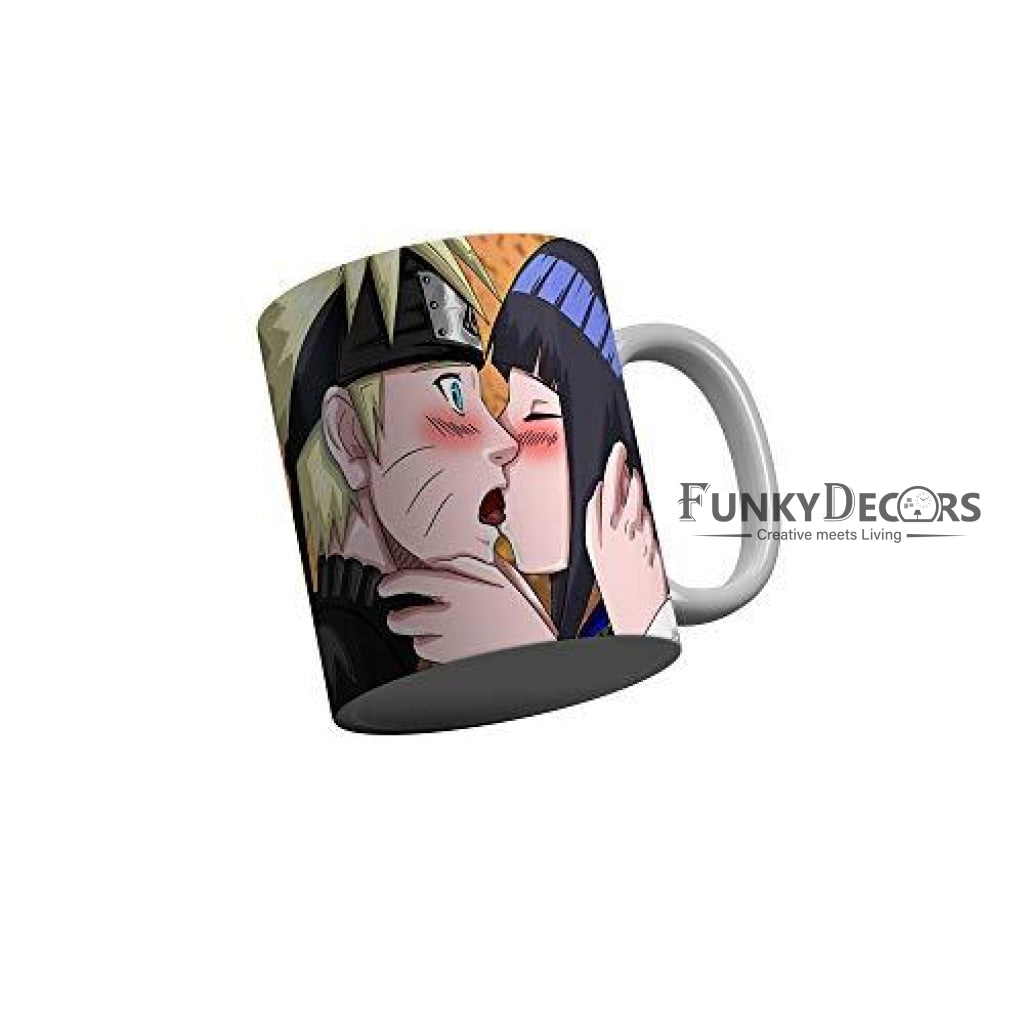 Funkydecors Anime Girl Gothic Cat Ceramic Mug 350 Ml Multicolor Mugs